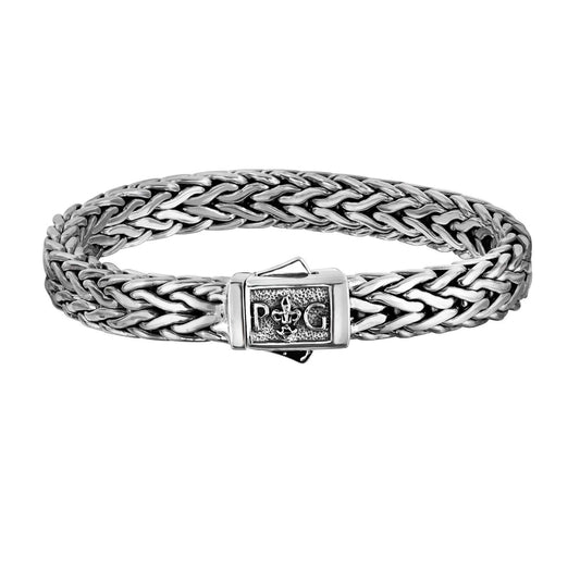 Embracing Nature's Beauty with Pure Silver Woven Vintage Bracelet