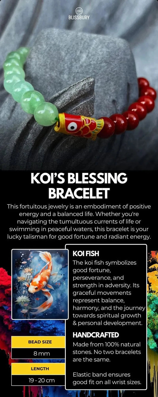 Embracing Spirituality Through Buddha Stones Lazurite Koi Fish Bracelet