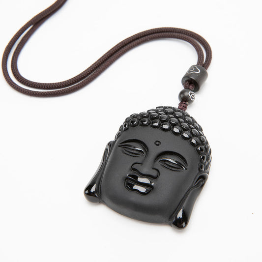 Finding Inner Peace with Buddha Stones Obsidian Necklace
