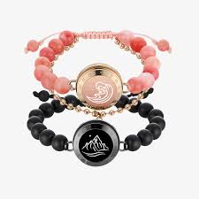 Gifted Package Mountain Sea Touch Bracelets with Milan Rope Black Black