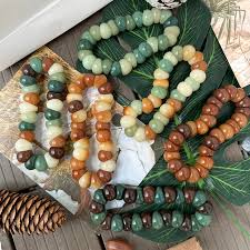 Natural Bodhi Buddha Beads Prayer Beads Large Green Jade Bodhi Round Bead Bracelet