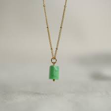Natural Boutique Chrysoprase Necklace Retro Clavicle Chain Necklace For Female