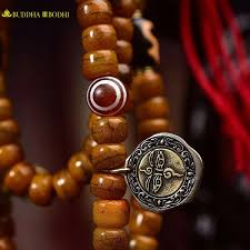 Natural Camel Bone Round Bead Buddha Bracelet