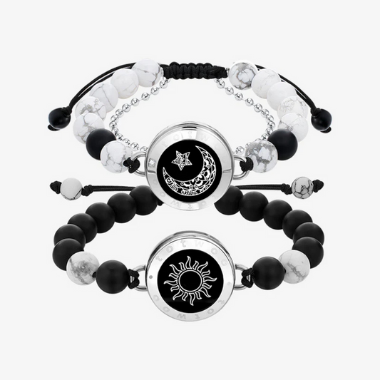 Valentines Day White Gift Packagingsun Moon Touch Bracelets With Milan Rope Black Brown