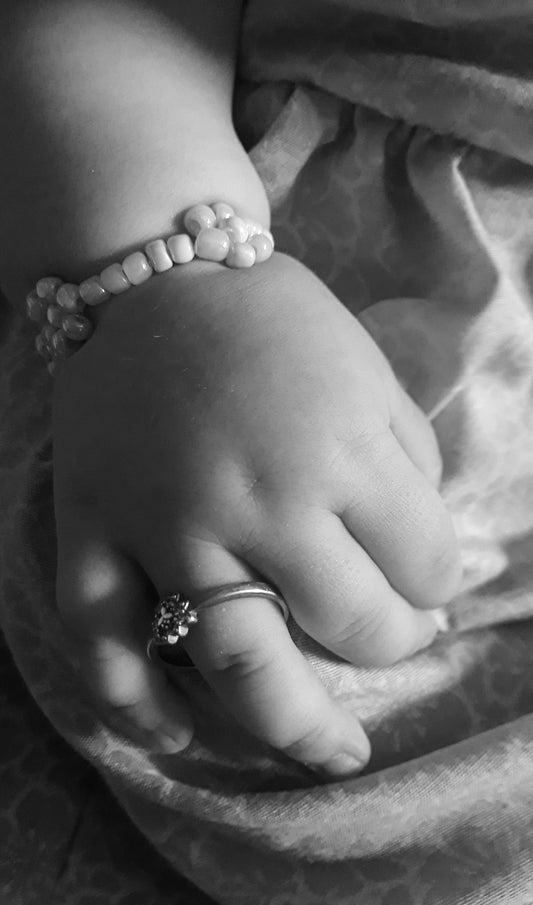 a close-up of a baby's hand