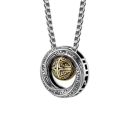 Collar con colgante de cobre con cuentas de la suerte de Mobius y piedras de Buda