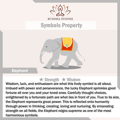 Pulsera brazalete con piedras de Buda, plata de ley 999, elefante, fuerza y ​​sabiduría