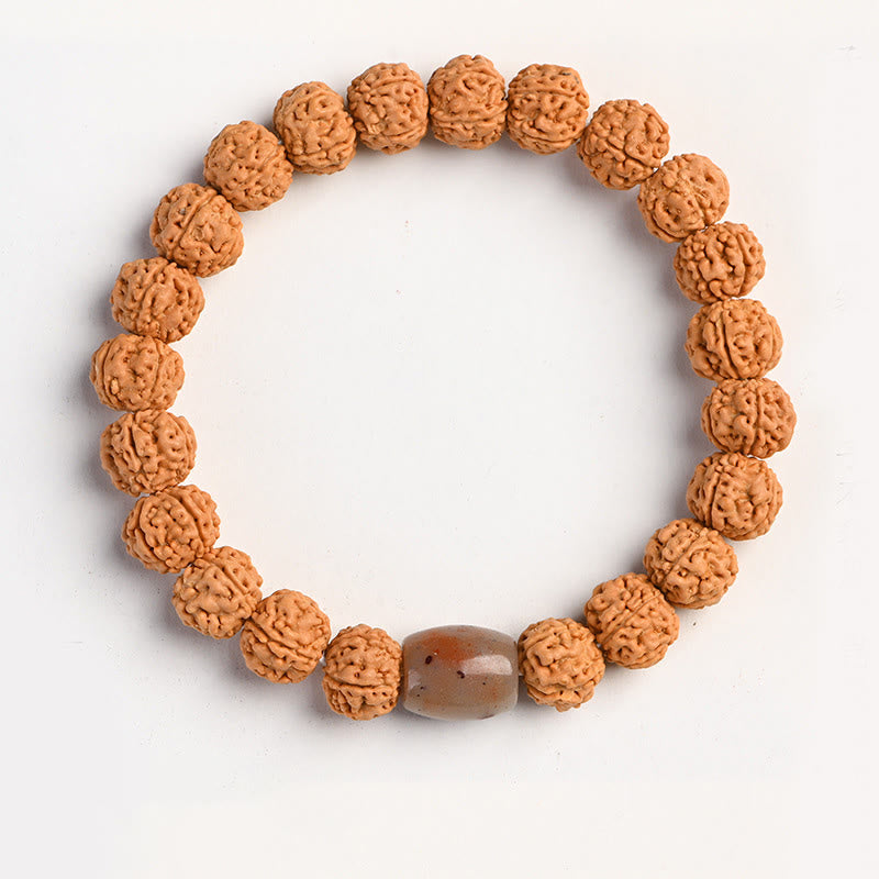 Buddha-Steine ​​Tibet Rudraksha Bodhi Samen Reichtum Glücksbringer Armband