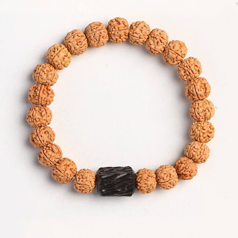 Buddha-Steine ​​Tibet Rudraksha Bodhi Samen Reichtum Glücksbringer Armband