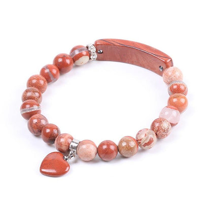 Buddha Stones Naturquarz Liebesherz Heilperlen Armband