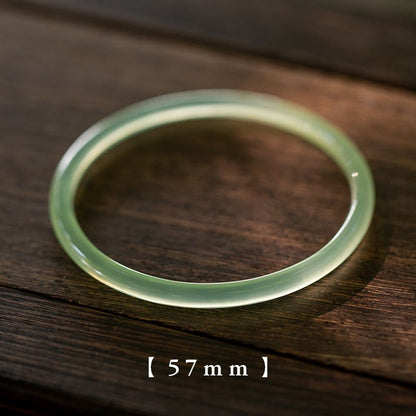 Pulsera brazalete de piedra de Buda con calcedonia verde natural, fuerza y ​​coraje