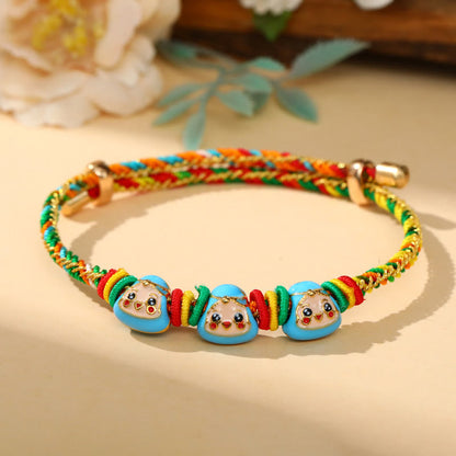 Buddha Steine ​​Bunte Seil Zongzi Muster Glück Handgemachte Kind Erwachsene Armband