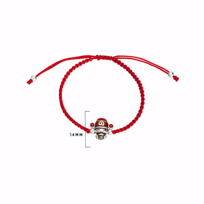 Buddha-Steine, Gott des Reichtums, handgefertigt, Faden, Glück, Stärke, geflochtenes Armband 