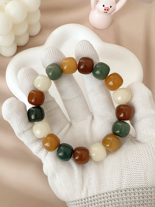 14mm Large Size Multi-Treasure Bodhi Bead Bracelet (Available in Multiple Colors) - Touch Bling