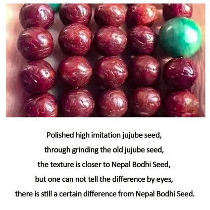 Pulsera con borlas de 108 cuentas de Mala Bodhi de Nepal, con semillas de Buda y riqueza 