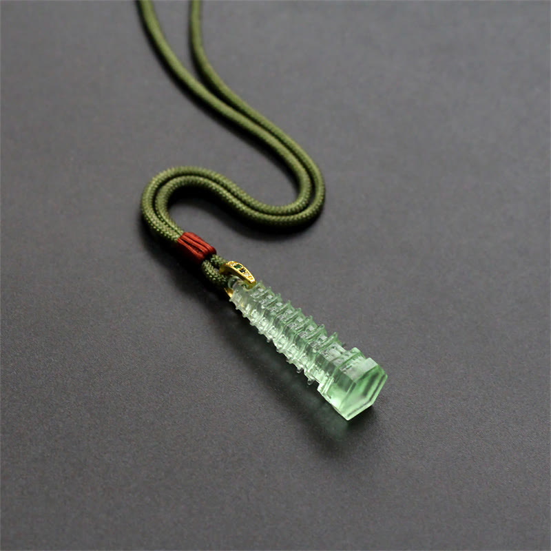 Collar de la sabiduría de la antigua pagoda Liuli con piedras de Buda 