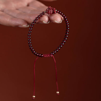 Buddha-Steine ​​Granat Zinnober PiXiu Blessing Calm String Armband 