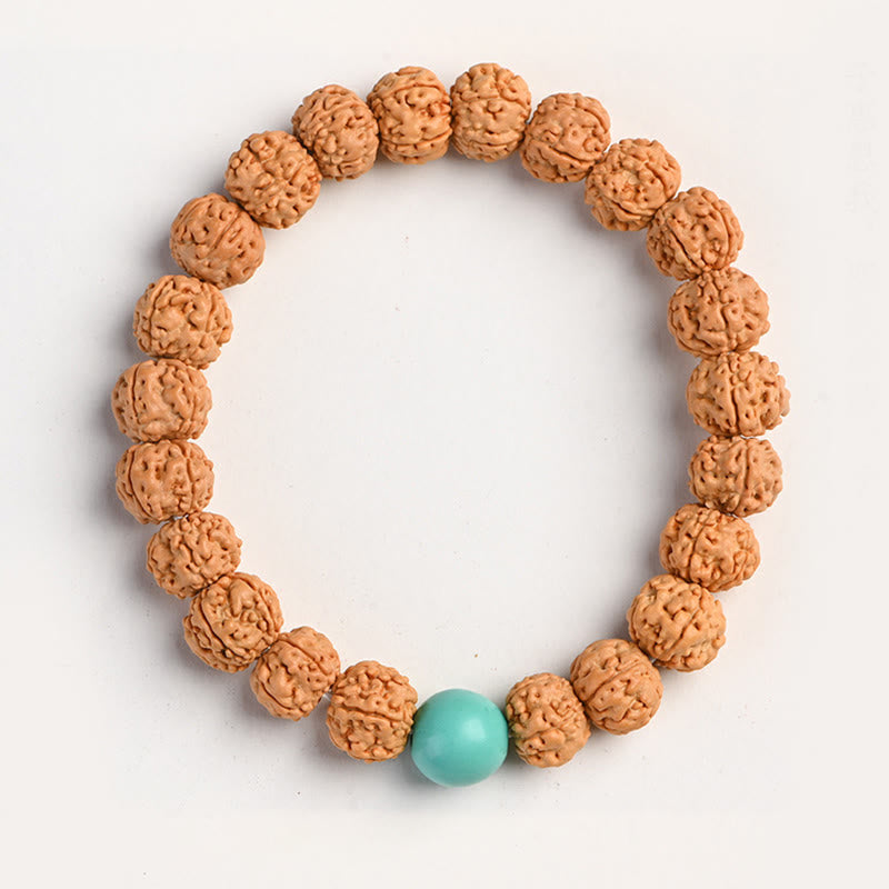 Buddha-Steine ​​Tibet Rudraksha Bodhi Samen Reichtum Glücksbringer Armband