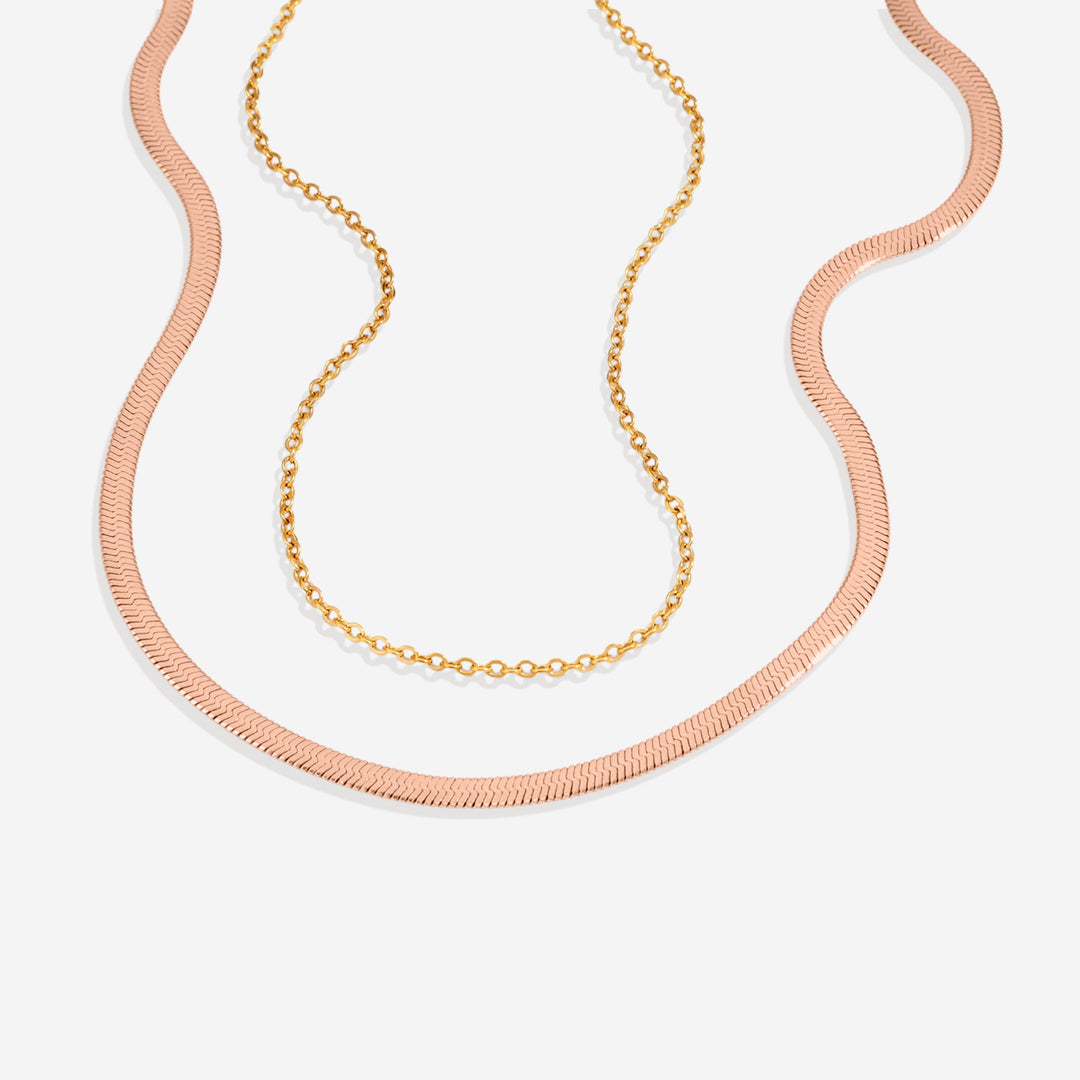 Herringbone & Milano Chain Set