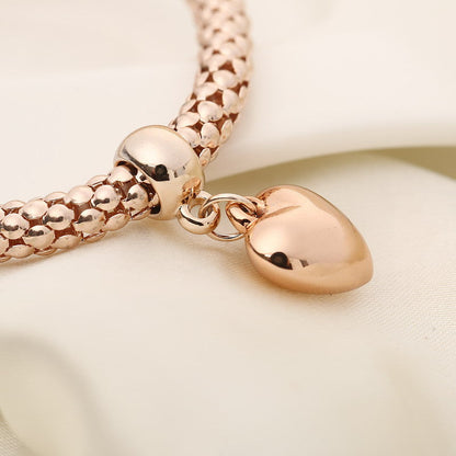 Solid Hearts Metal Bracelet