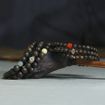Buddha Stones 925 Sterling Silber Chinesisches Sternzeichen Natal Buddha Kalimantan Adlerholz Jade Bernstein 999 Gold Roter Achat Balance Armband