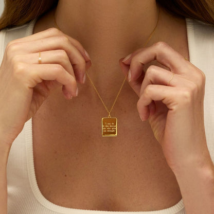 Gold Personalised Verse Necklace