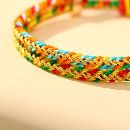 Buddha Steine ​​Bunte Seil Zongzi Muster Glück Handgemachte Kind Erwachsene Armband