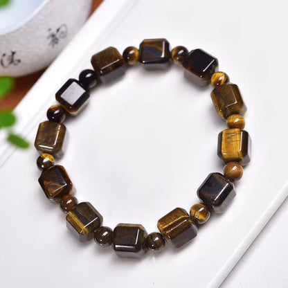 Pulsera protectora de ojo de tigre con piedras de Buda 