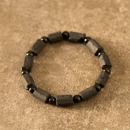 Pulsera de la sabiduría con turmalina negra y piedras de Buda 