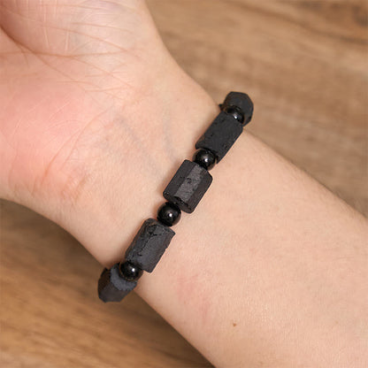 Pulsera de la sabiduría con turmalina negra y piedras de Buda 