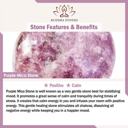 Buddha Stones Purple Mica Stone Positive Bracelet