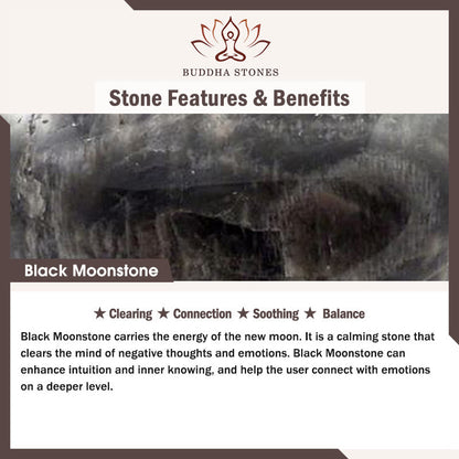 Buddha Stone Schwarzer Mondstein Beruhigendes Armband 