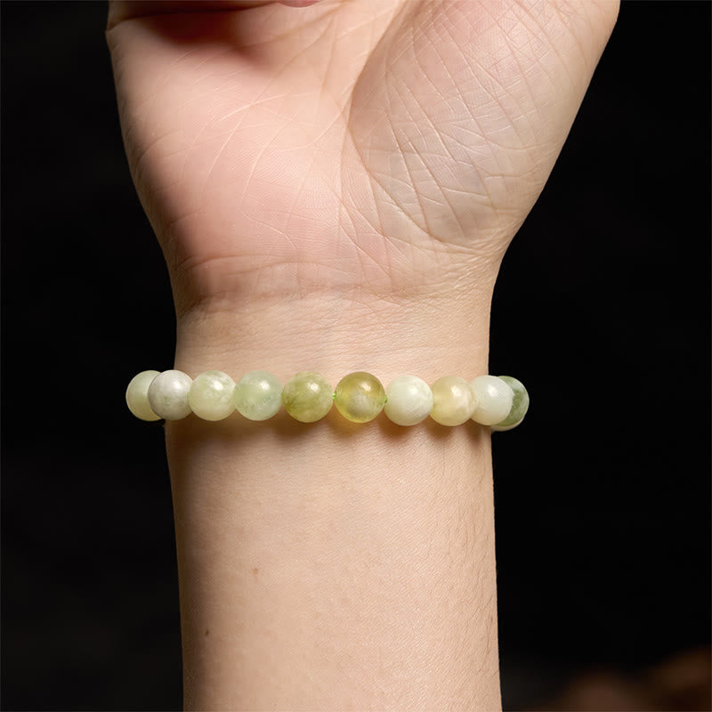 Pulsera de jade de la abundancia con piedras de Buda 