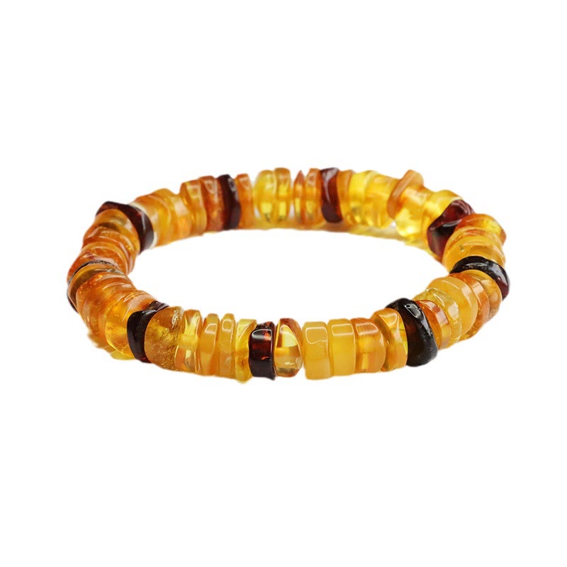 Buddha Stones Bernstein Peace Buckle Vertrauensarmband 