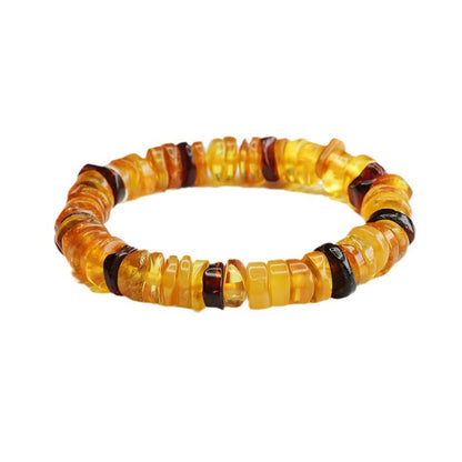 Buddha Stones Bernstein Peace Buckle Vertrauensarmband 