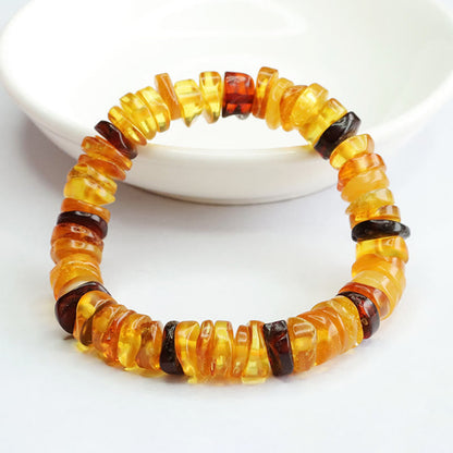 Buddha Stones Bernstein Peace Buckle Vertrauensarmband 
