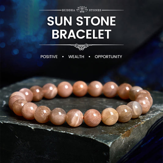 Buddha Stones Sonnenstein Positives Armband 