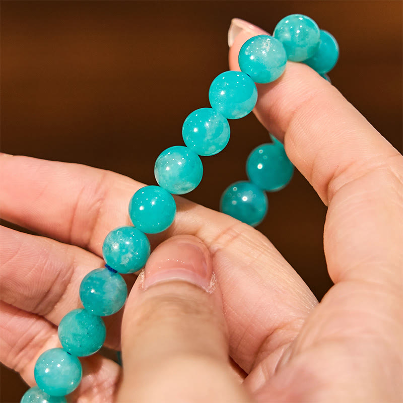 Pulsera de equilibrio positivo de amazonita y piedra de Buda