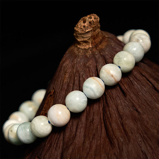 Pulsera de hemimorfita de piedra de Buda con energía calma