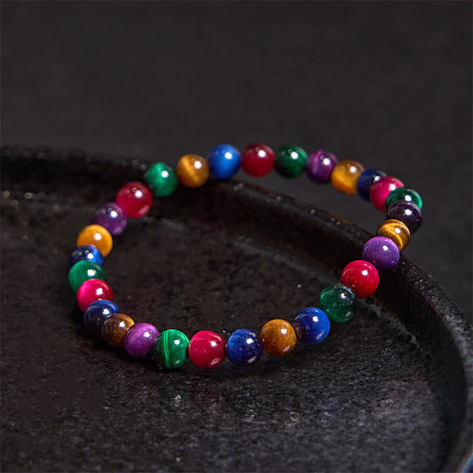 Buddha Stones Tigerauge Resolve Courage Armband 