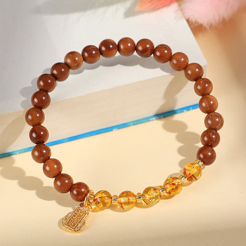 Buddha Stones Green Phantom Citrine Rutilated Quartz Super Seven Crystal Confidence Bracelet - Touch Bling