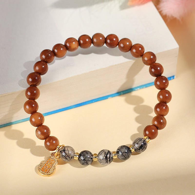 Buddha Stones Green Phantom Citrine Rutilated Quartz Super Seven Crystal Confidence Bracelet - Touch Bling