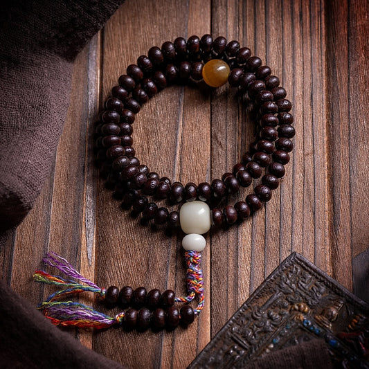Pulsera de la paz con 108 cuentas de Mala y semillas de Bodhi de Buda 