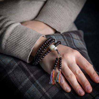 Pulsera de la paz con 108 cuentas de Mala y semillas de Bodhi de Buda 