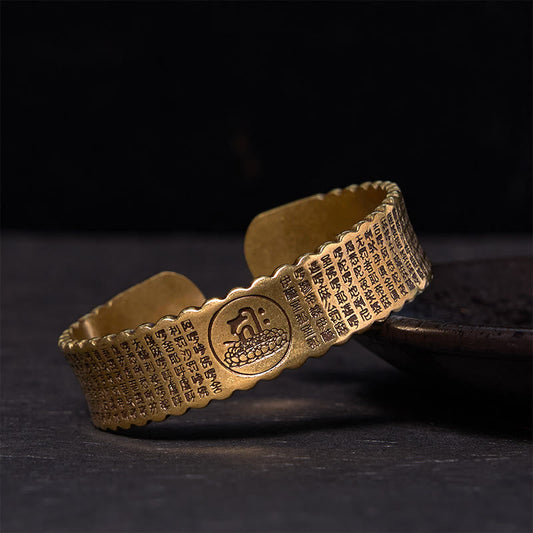 Buddha Steine ​​Großes Mitgefühl Mantra Kupfer Messing Glück Selbstpflege Armband Armreif