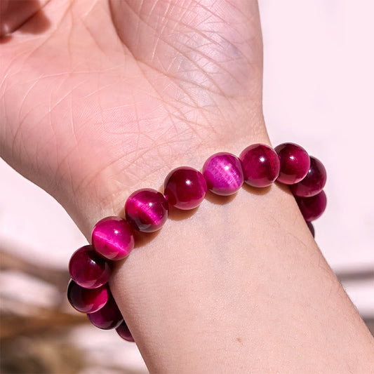 Buddha Stones Rotes Tigerauge Ruhearmband 