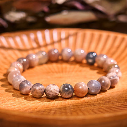Pulsera relajante de piedra lunar negra y piedra de Buda
