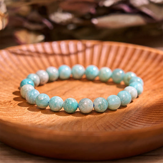 Pulsera de equilibrio positivo de amazonita y piedra de Buda