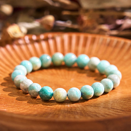 Pulsera de equilibrio positivo de amazonita y piedra de Buda