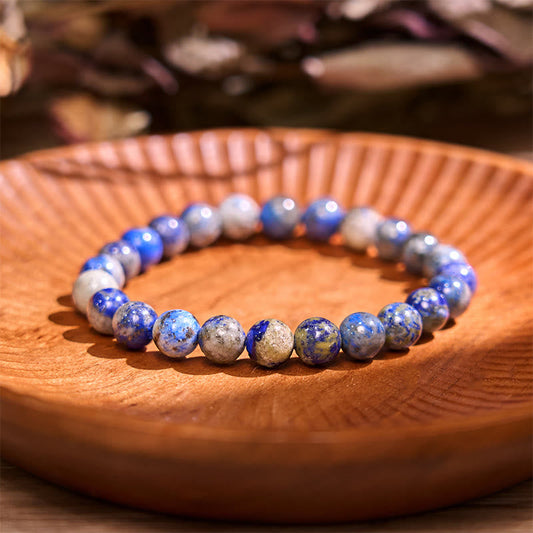Pulsera positiva de autocuidado con lazurita y piedra de Buda
